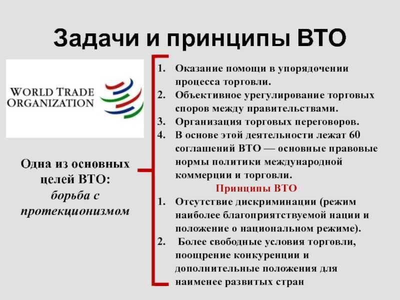 Международная торговля вто