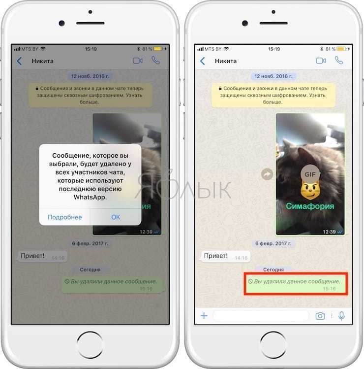 Удаленные чаты в whatsapp айфон