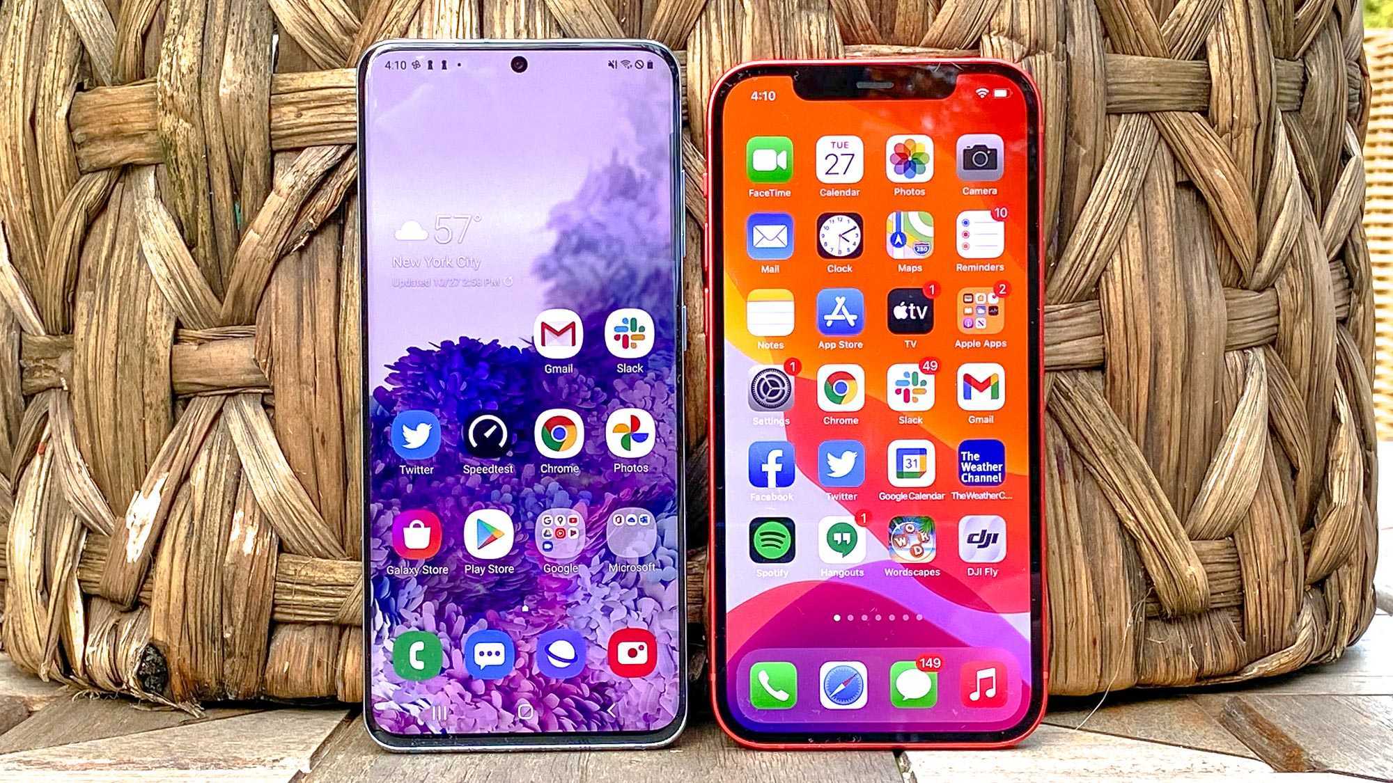 Samsung s20 vs iphone 12