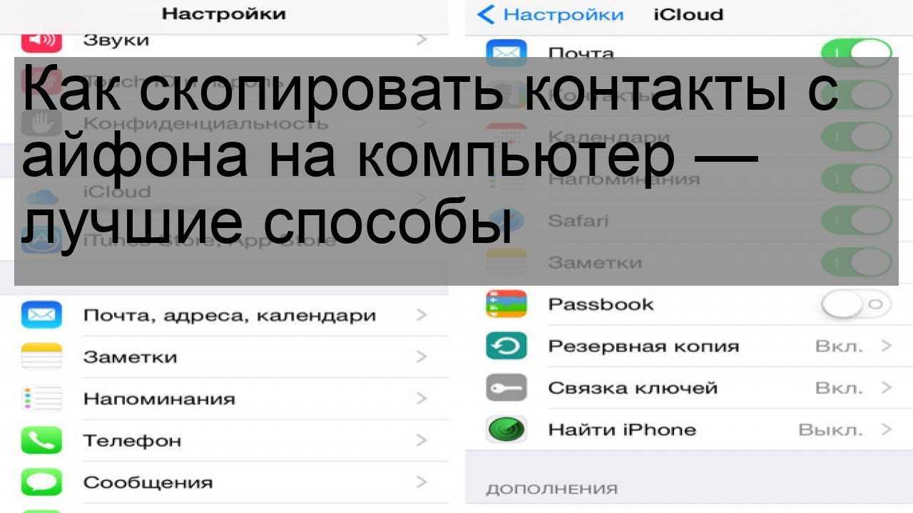 Как скопировать контакты с айфона на компьютер: перенести и сохранить телефонную книгу