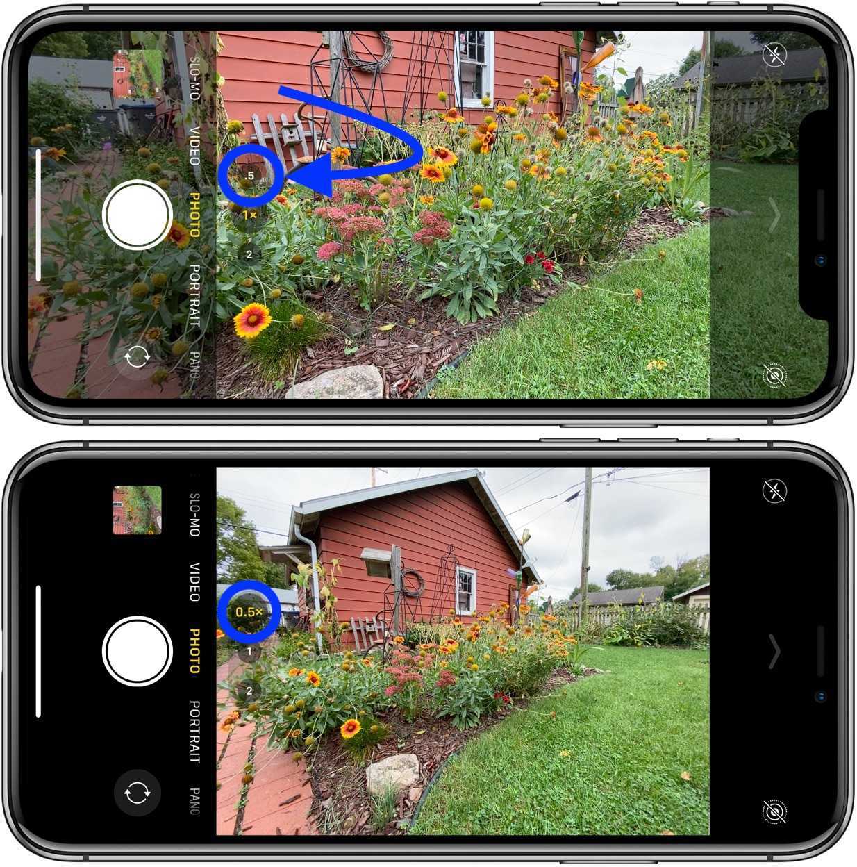 Как включить сверхширокоугольную камеру на iPhone 12, 12 Pro, 12 Pro Max, iPhone 11 и iPhone 11 Pro и переключать фокусное расстояние